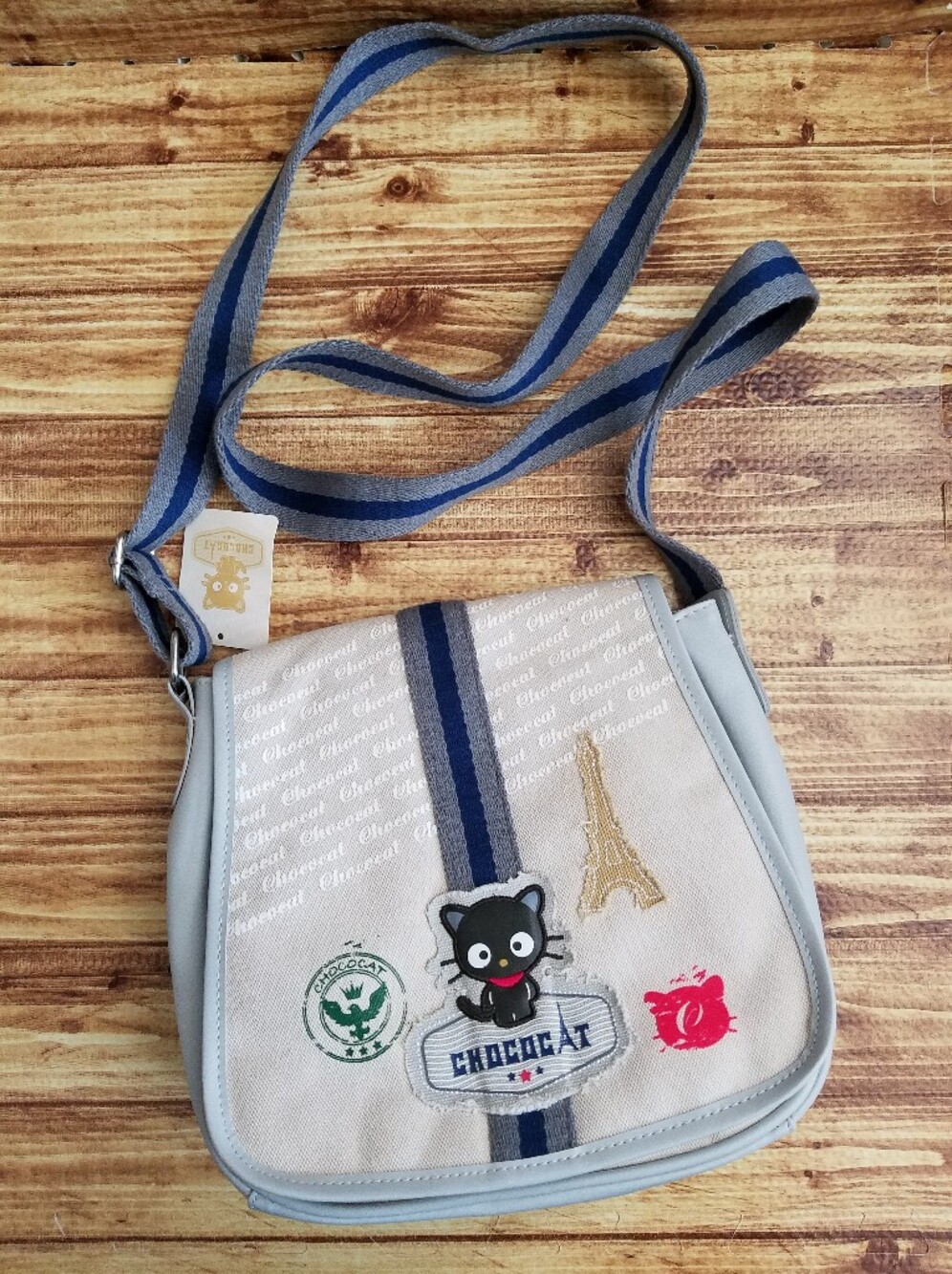 NWT Vintage Y2K Sanrio Chococat Paris Messenger Crossbody Bag HTF RARE